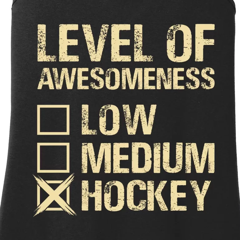 Level Of Awesomeness Low Medium Hockey Ladies Essential Tank