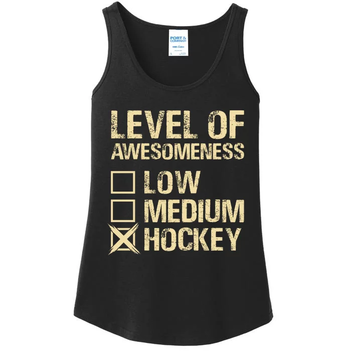 Level Of Awesomeness Low Medium Hockey Ladies Essential Tank