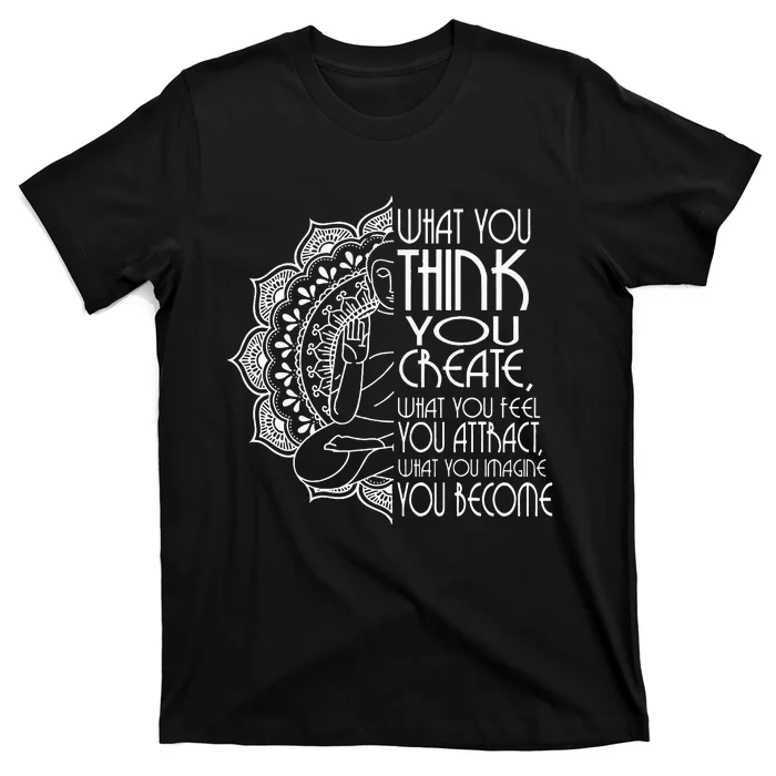 Law Of Attraction Spiritual Buddha Meditation T-Shirt