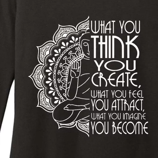 Law Of Attraction Spiritual Buddha Meditation Womens CVC Long Sleeve Shirt