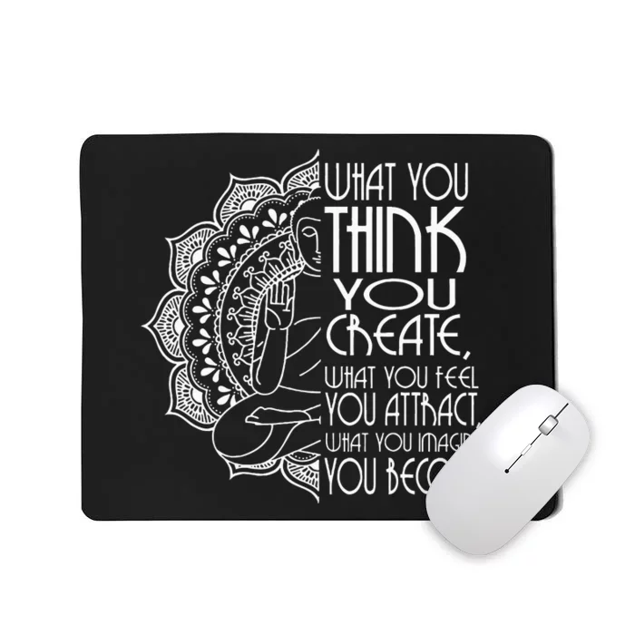 Law Of Attraction Spiritual Buddha Meditation Mousepad