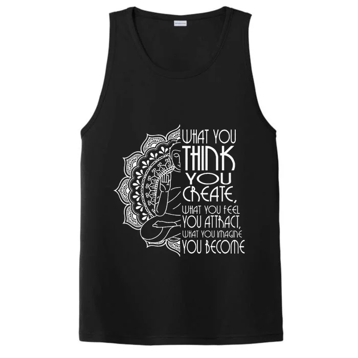 Law Of Attraction Spiritual Buddha Meditation Performance Tank