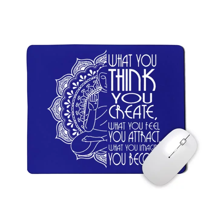 Law Of Attraction Spiritual Buddha Meditation Yoga Mousepad