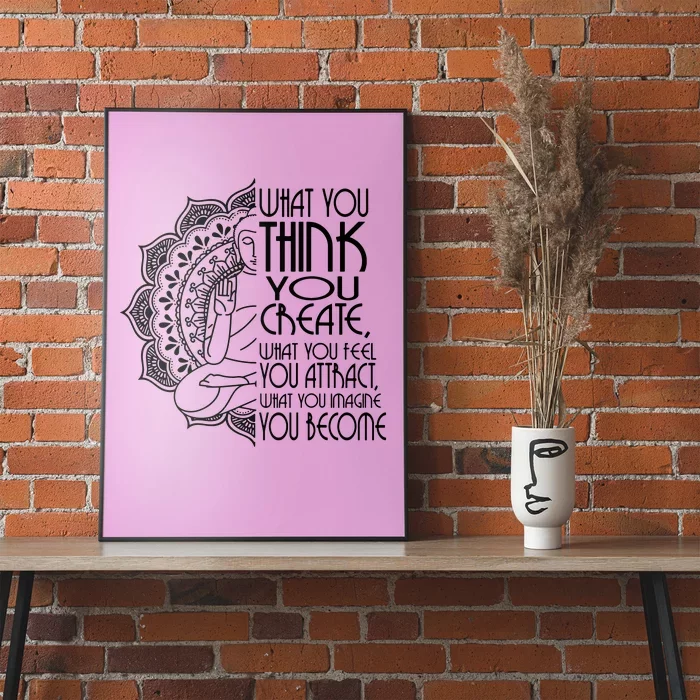 Law Of Attraction Spiritual Buddha Meditation Gift Yoga. Poster