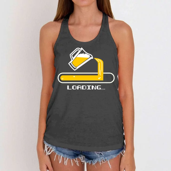 Loading Beer Women's Knotted Racerback Tank