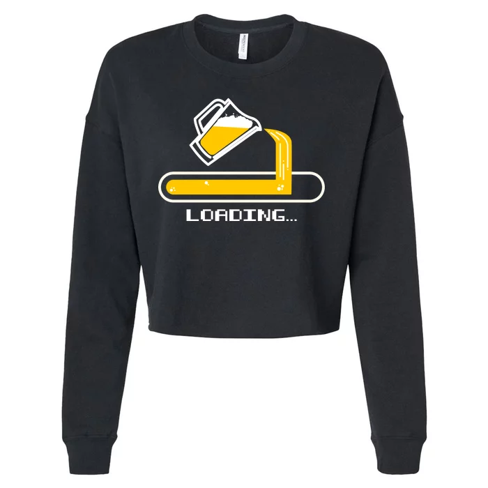 Loading Beer Cropped Pullover Crew