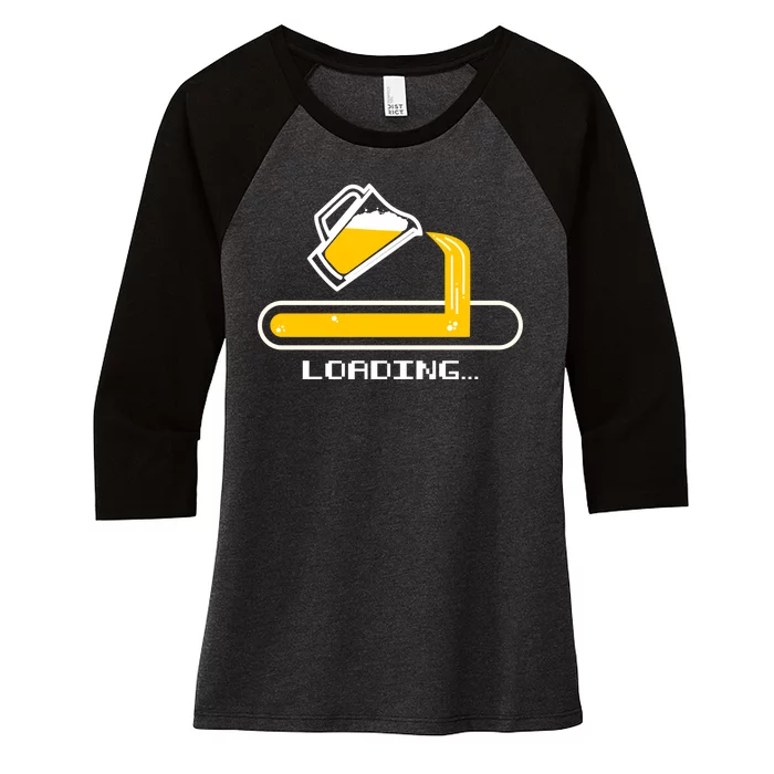 Loading Beer Women's Tri-Blend 3/4-Sleeve Raglan Shirt