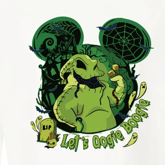 Lets Oogie Boogie Funny Halloween Cropped Pullover Crew