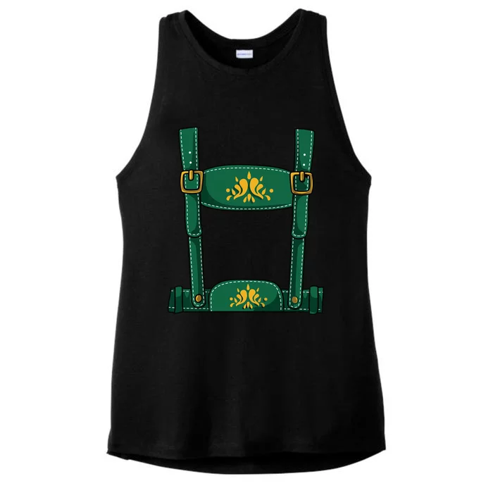 Lederhosen Outfit Boy Oktoberfest Ladies Tri-Blend Wicking Tank