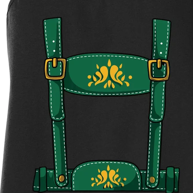 Lederhosen Outfit Boy Oktoberfest Women's Racerback Tank