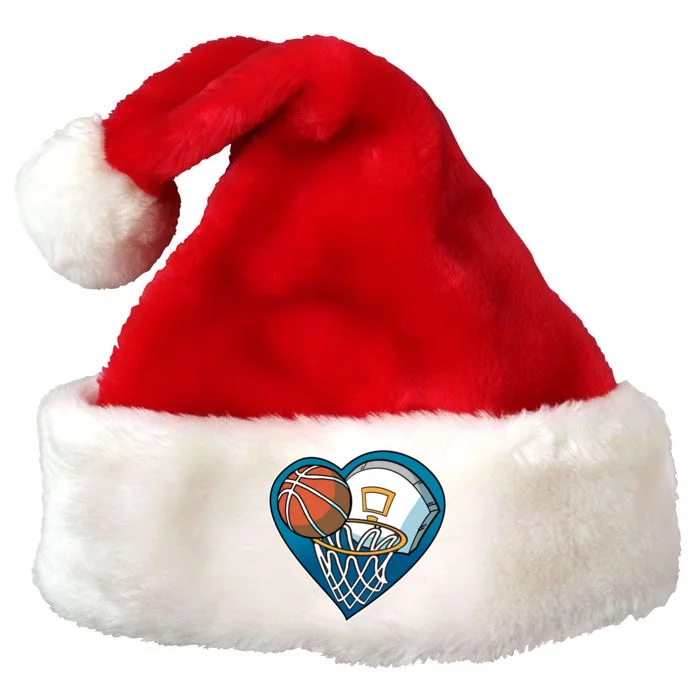 Love Of Baskeball Premium Christmas Santa Hat