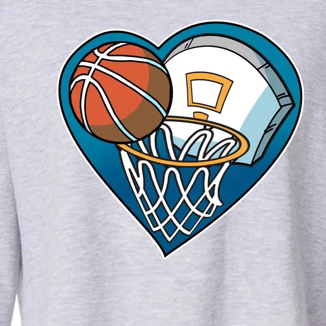 Love Of Baskeball Cropped Pullover Crew