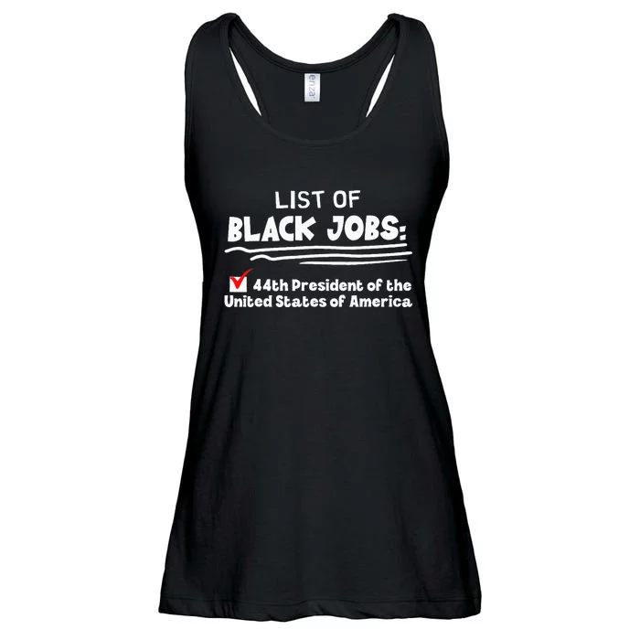 List Of Black Jobs 44th President Of Usa Ladies Essential Flowy Tank