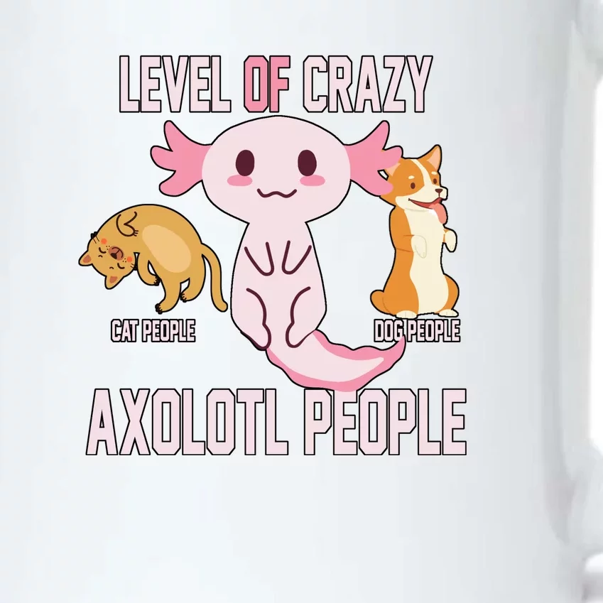 Level Of Crazy Axolotl People Black Color Changing Mug