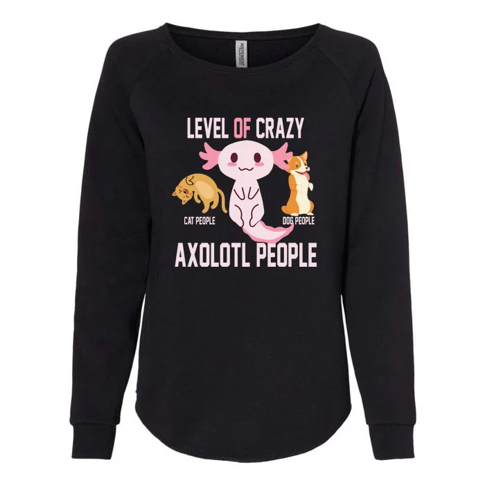 Level Of Crazy Axolotl People Womens California Wash Sweatshirt