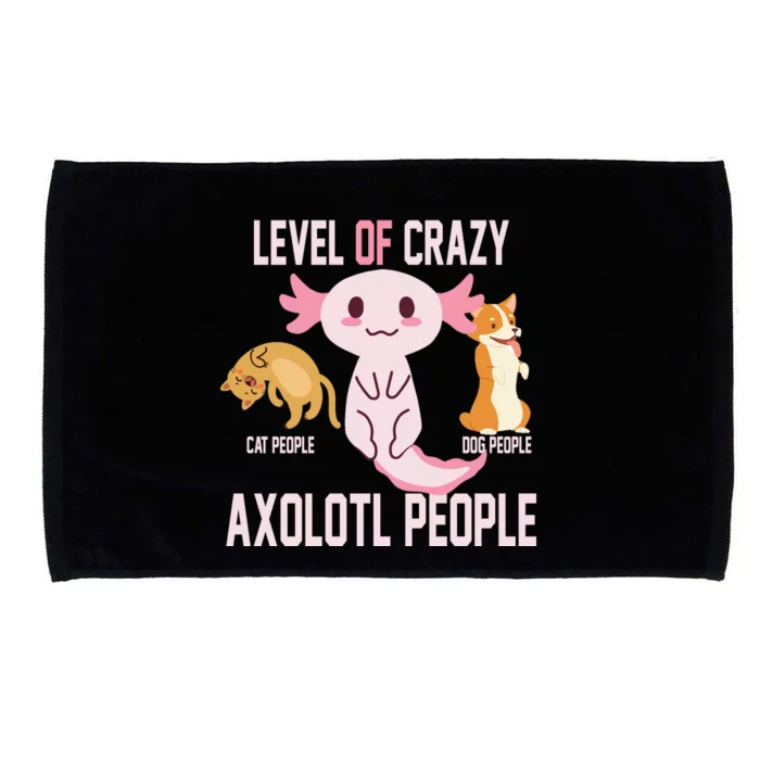 Level Of Crazy Axolotl People Microfiber Hand Towel