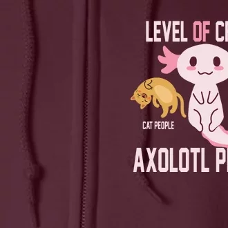 Level Of Crazy Axolotl People Full Zip Hoodie