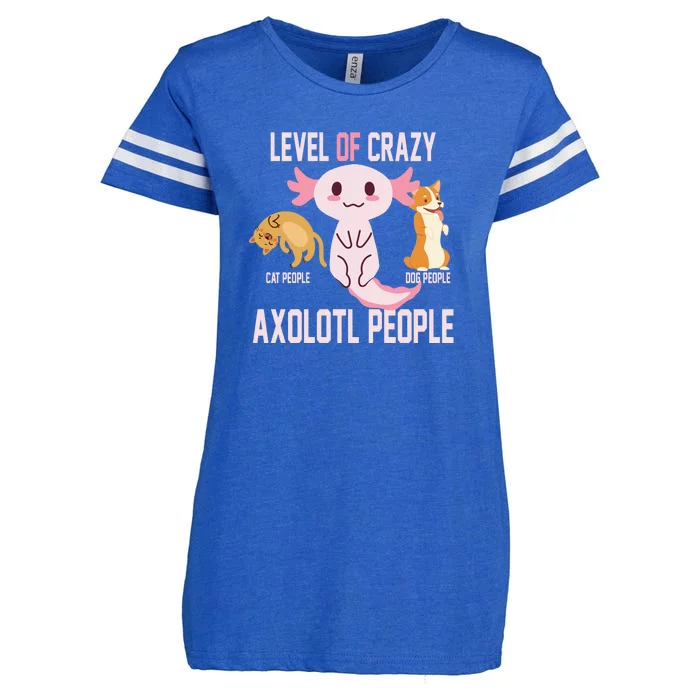 Level Of Crazy Axolotl People Enza Ladies Jersey Football T-Shirt