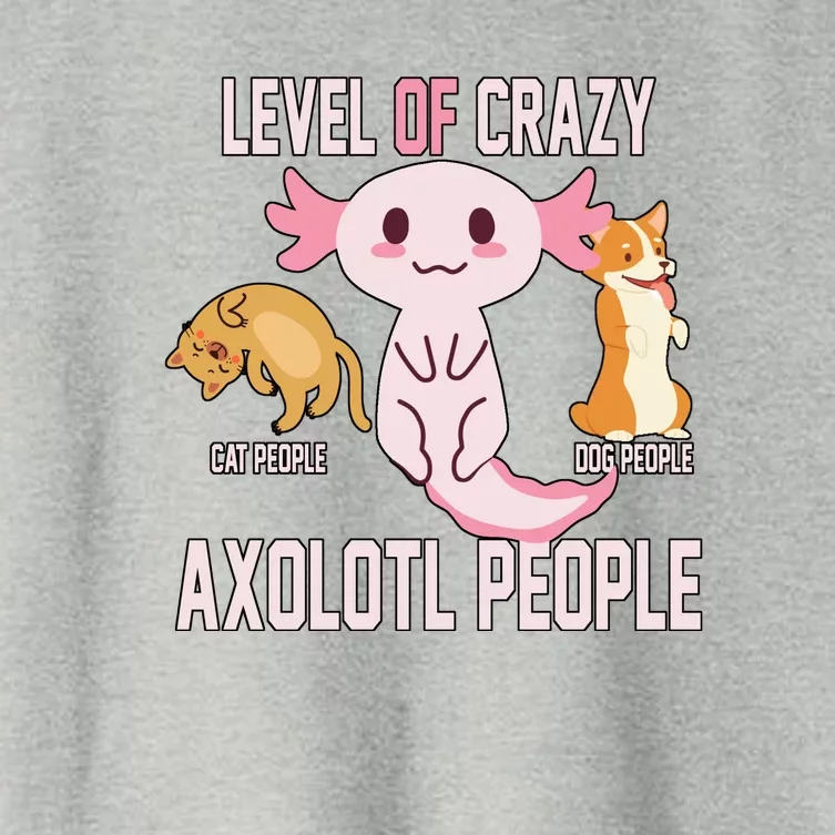 Level Of Crazy Axolotl People Women's Crop Top Tee