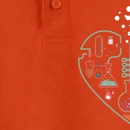 Love Of Chemistry Heart Dry Zone Grid Performance Polo