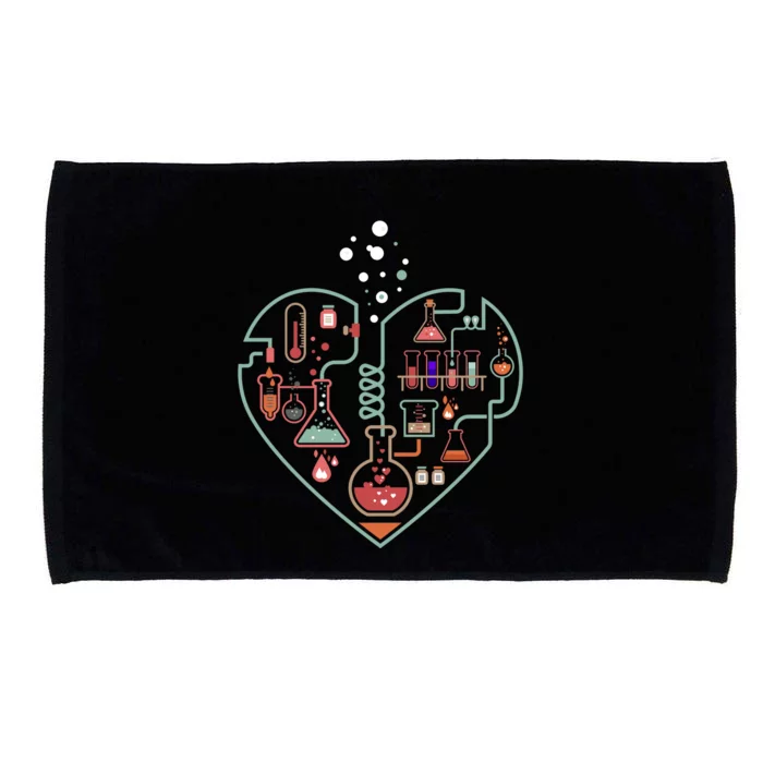 Love Of Chemistry Heart Microfiber Hand Towel