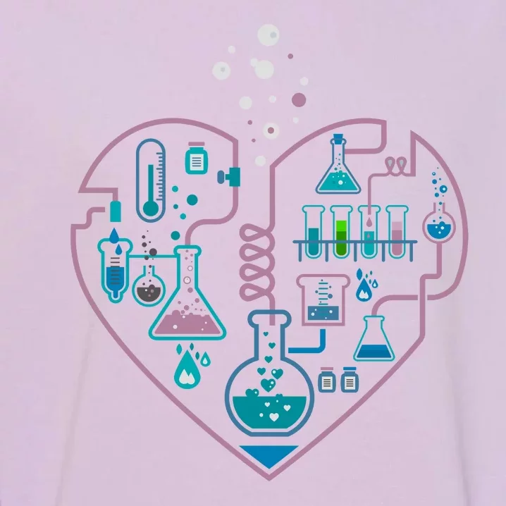 Love Of Chemistry Heart Garment-Dyed Sweatshirt