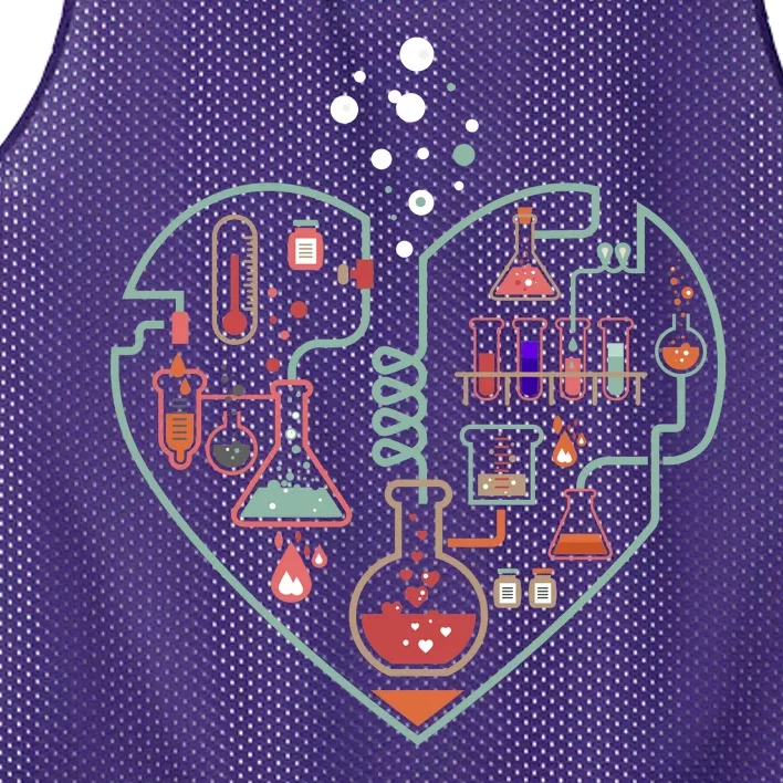 Love Of Chemistry Heart Mesh Reversible Basketball Jersey Tank