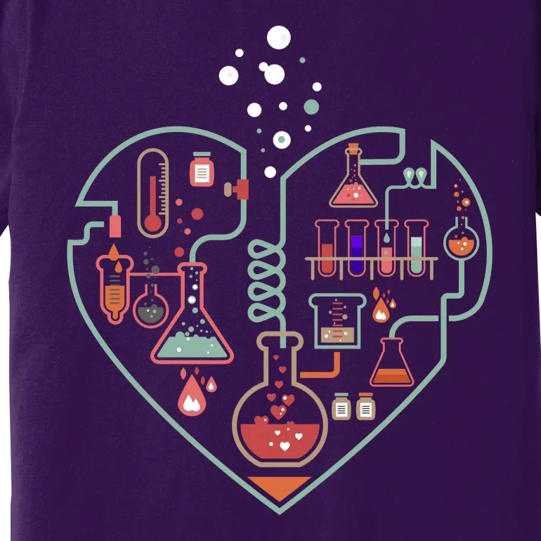 Love Of Chemistry Heart Premium T-Shirt