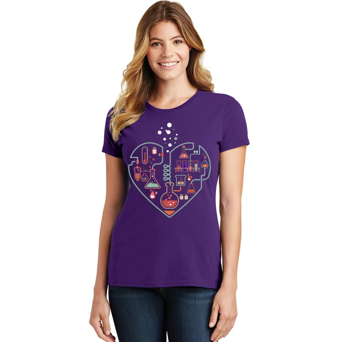 Love Of Chemistry Heart Women's T-Shirt