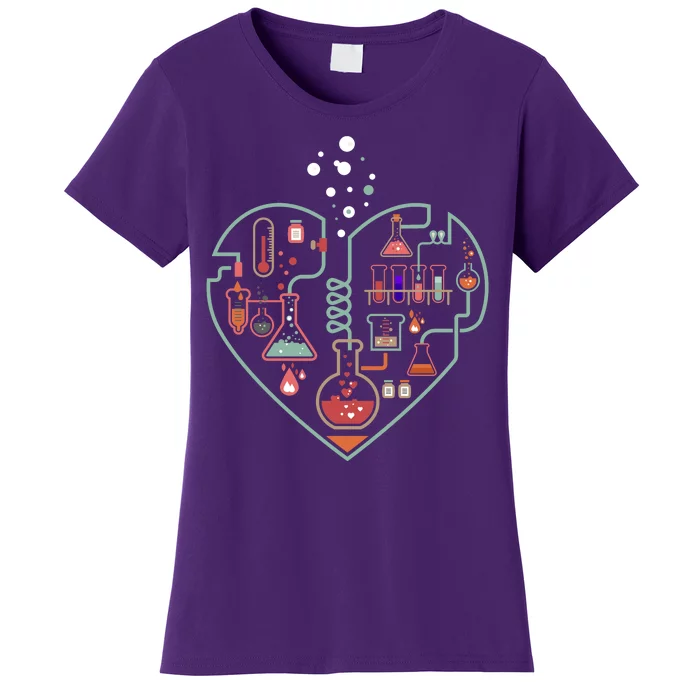 Love Of Chemistry Heart Women's T-Shirt