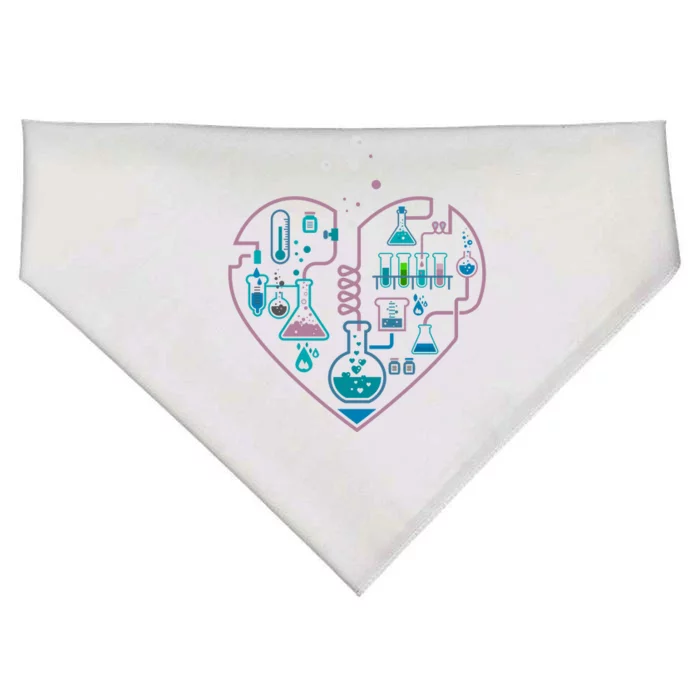 Love Of Chemistry Heart USA-Made Doggie Bandana