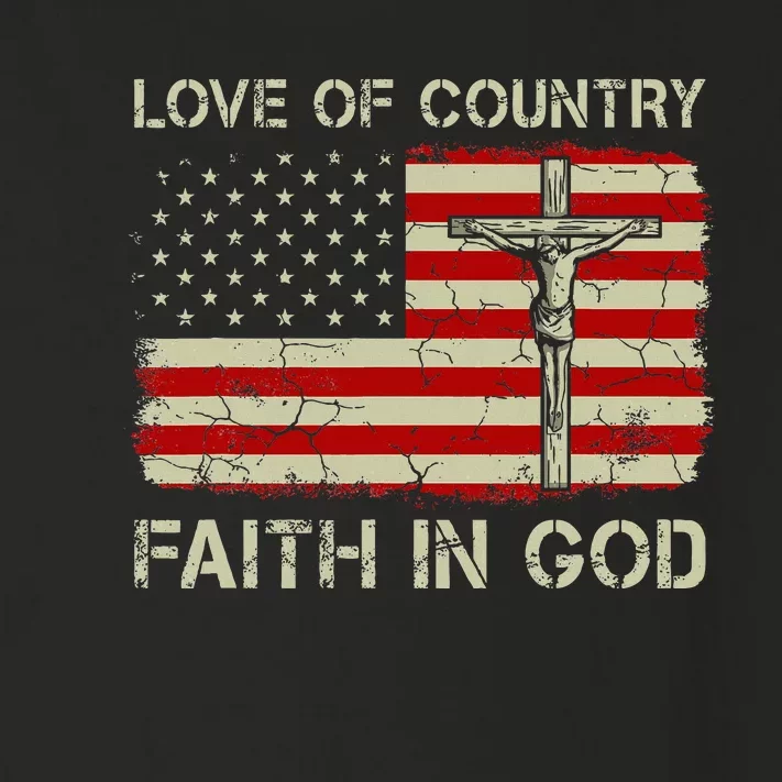 Love Of Country Faith In God Christian Patriotic Toddler Long Sleeve Shirt