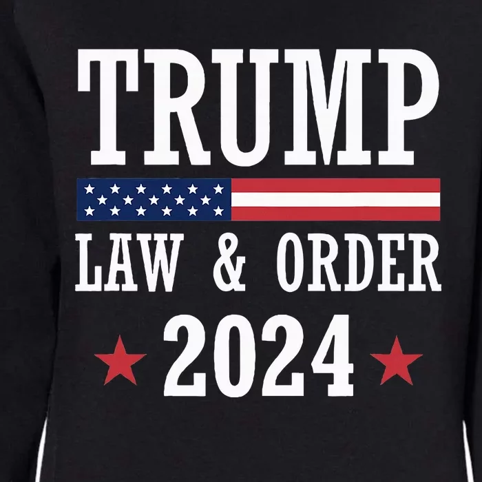 Law & Order Cops For Trump 2024 Police Thin Blue Line Womens California Wash Sweatshirt