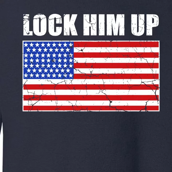 Lock Him Up Resist USA Flag Anti Trump Toddler Sweatshirt