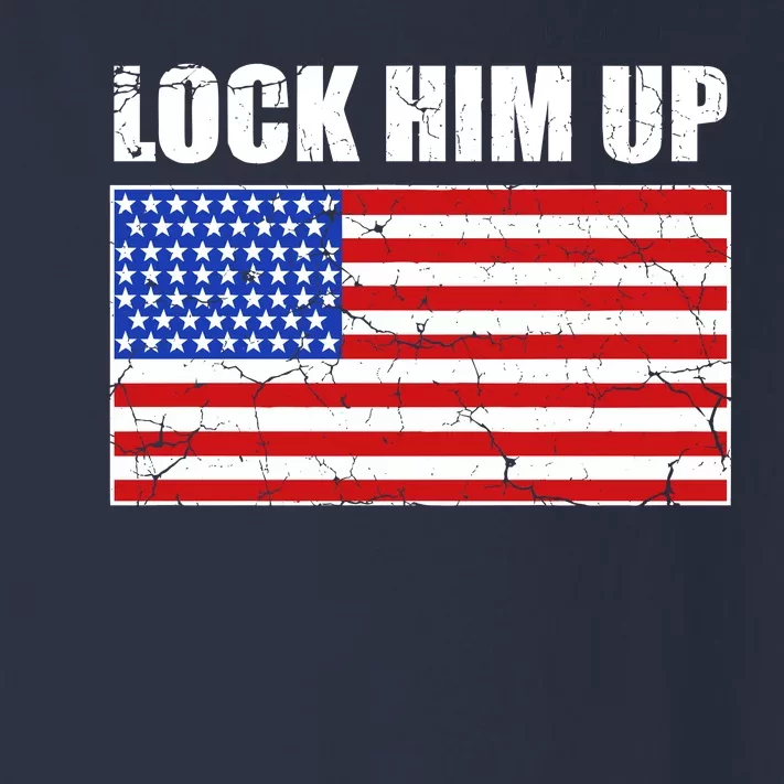 Lock Him Up Resist USA Flag Anti Trump Toddler Long Sleeve Shirt