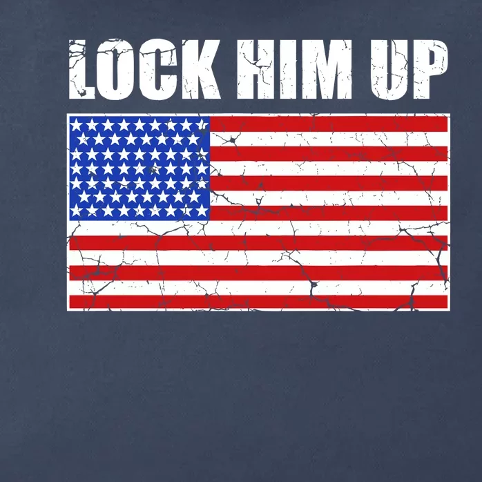 Lock Him Up Resist USA Flag Anti Trump Zip Tote Bag