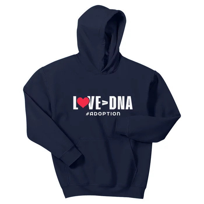 Love Over DNA Adoption Day Kids Hoodie