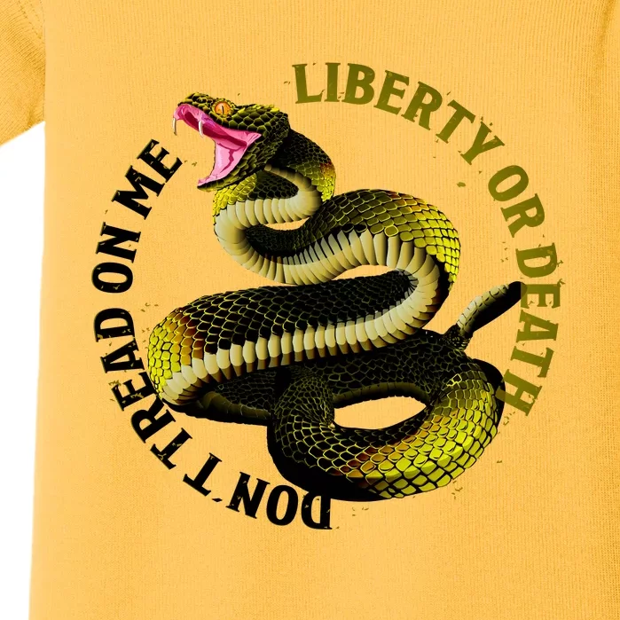 Liberty Or Death Dont Tread On Me Snake Baby Bodysuit