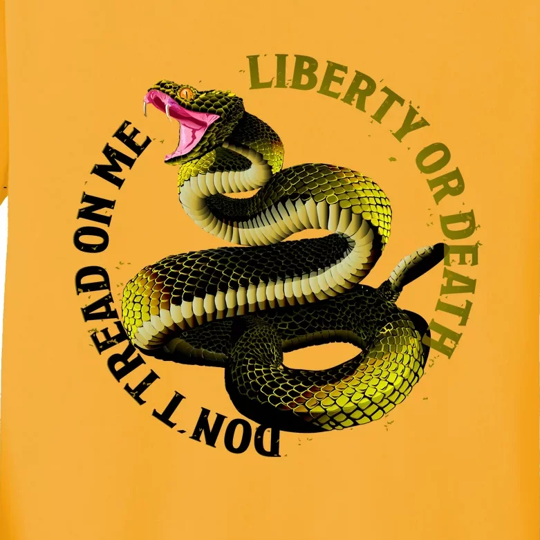 Liberty Or Death Dont Tread On Me Snake Kids Long Sleeve Shirt