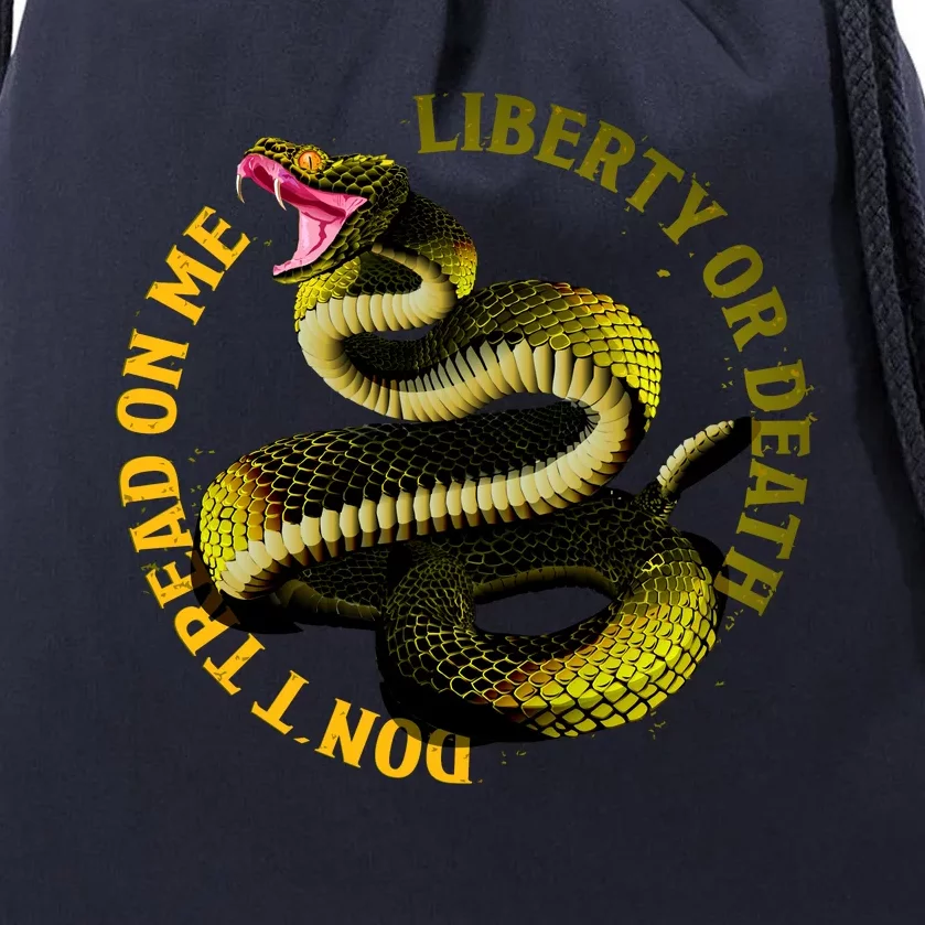 Liberty Or Death Dont Tread On Me Snake Drawstring Bag