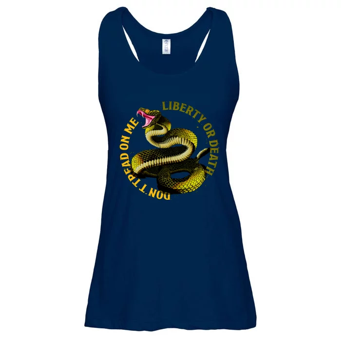 Liberty Or Death Dont Tread On Me Snake Ladies Essential Flowy Tank