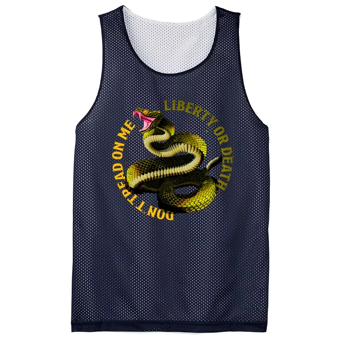 Liberty Or Death Dont Tread On Me Snake Mesh Reversible Basketball Jersey Tank