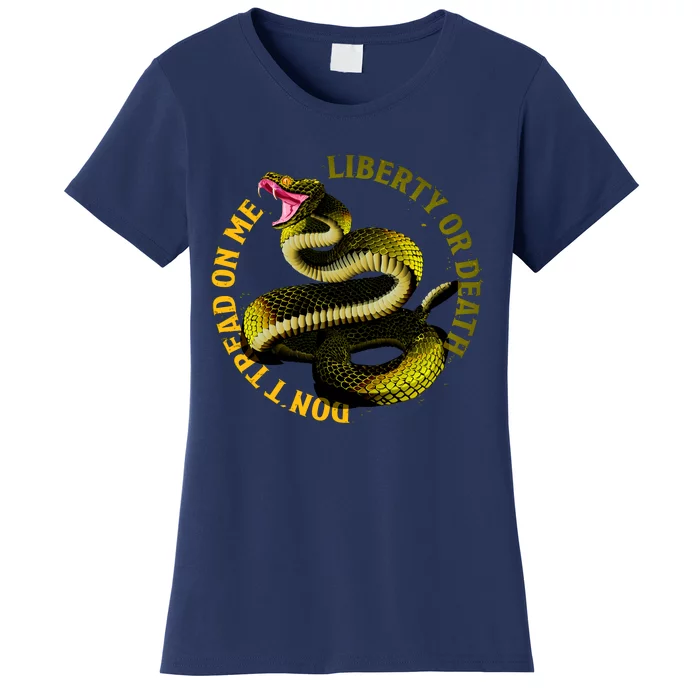 Liberty Or Death Dont Tread On Me Snake Women's T-Shirt