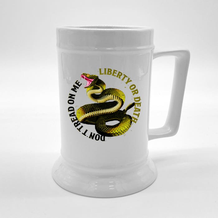 Liberty Or Death Dont Tread On Me Snake Front & Back Beer Stein