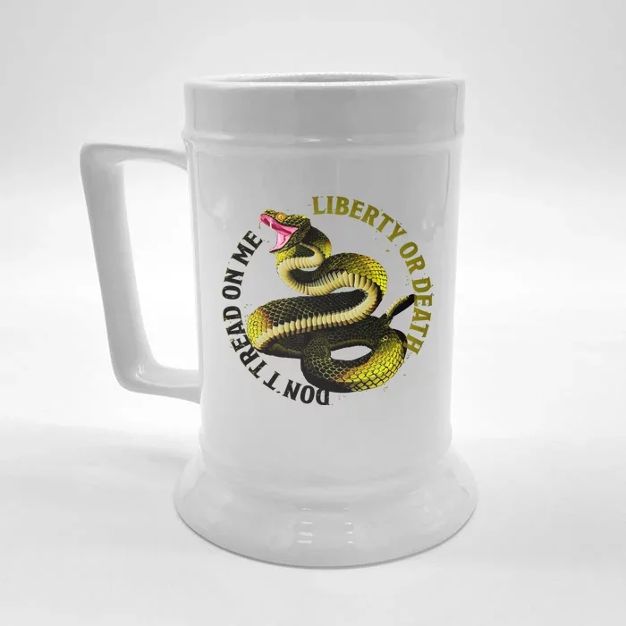 Liberty Or Death Dont Tread On Me Snake Front & Back Beer Stein