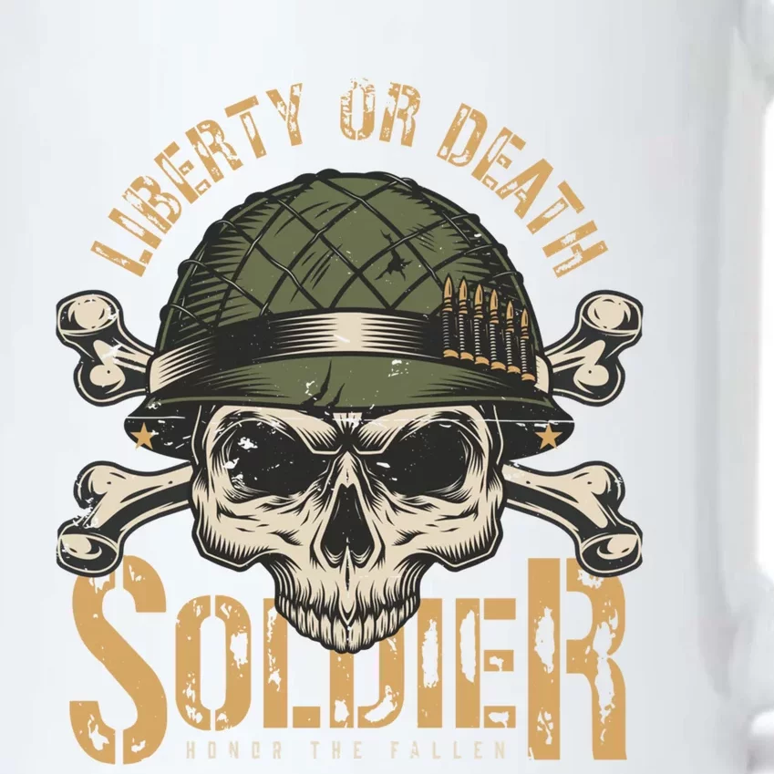 Liberty Or Death Soldier Honor The Fallen Veterans Pride Gift Black Color Changing Mug