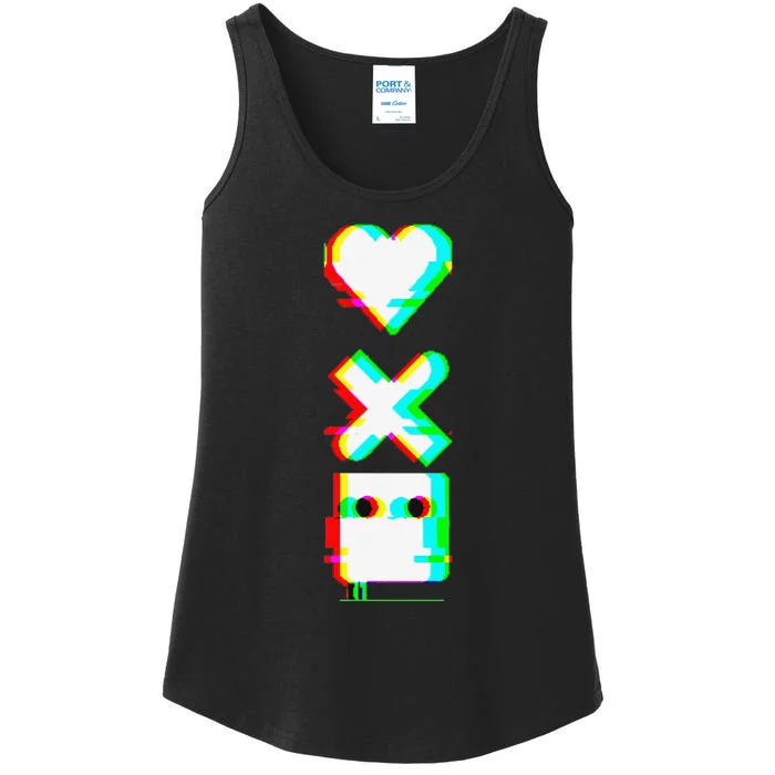 Love of Death and Robots Glitch Ladies Essential Tank