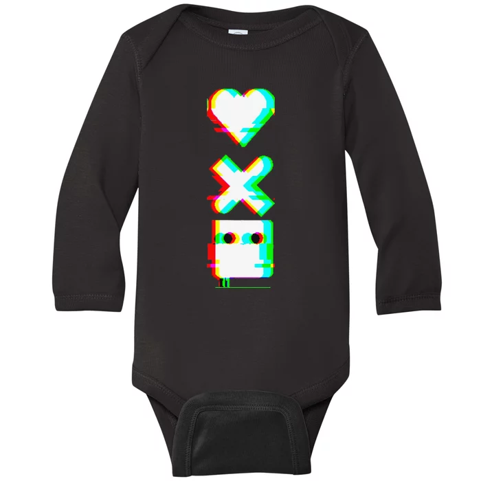 Love of Death and Robots Glitch Baby Long Sleeve Bodysuit