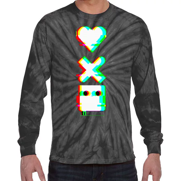 Love Of Death And Robots Glitch Tie-Dye Long Sleeve Shirt