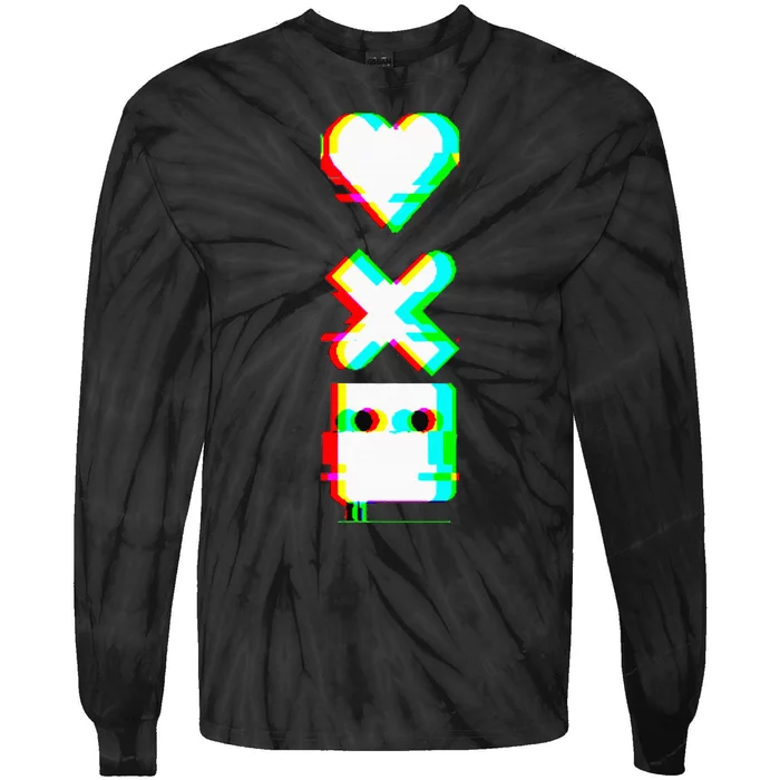 Love Of Death And Robots Glitch Tie-Dye Long Sleeve Shirt